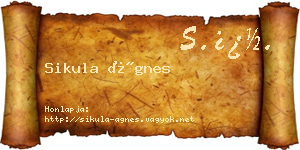 Sikula Ágnes névjegykártya