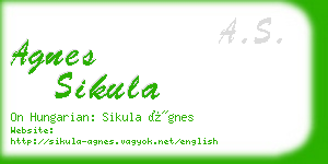 agnes sikula business card
